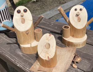 1月木工教室　ヒノキのペン立てつくり